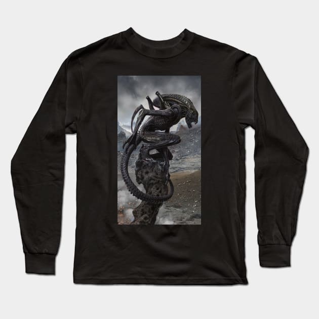 Xenomorph Long Sleeve T-Shirt by uncannyknack